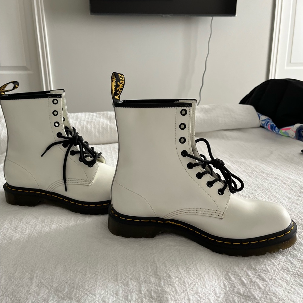 White Doc Marten Boots Sz 10